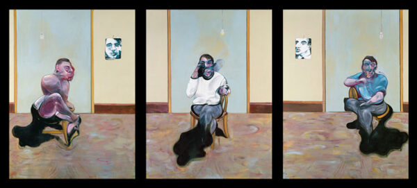 Francis Bacon - Three Portraits Posthumous Portrait of George-Dyer Self-portrait and Portrait of Lucian Freud - 1973