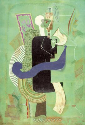 Pablo Picasso - Homme Assis Au Verre - 1914