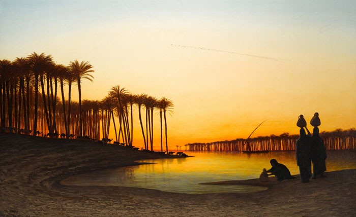 Charles Theodore Frere - Sunset on the Nile - thumbnail