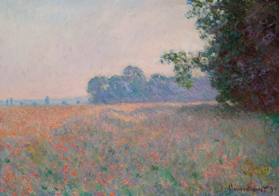 Claude Monet - Campo de Avoine y de Coquelicots - 1890