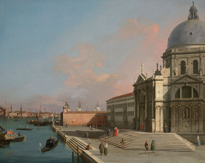 Canaletto - Entrance to the Grand Canal looking East