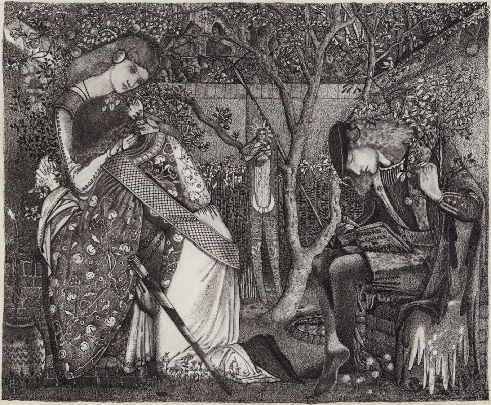 Edward Coley Burne-Jones - La despedida de los caballeros - 1858