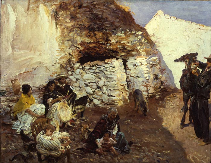 John Singer Sargent - Spanish Roma Dwelling - thumbnail-1