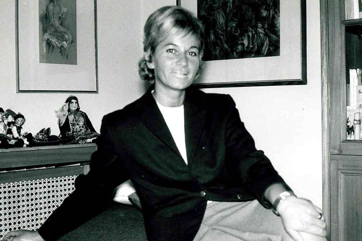 Ruth Baumgarte in her studio