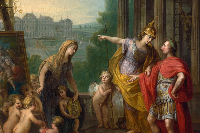 Vinzenz Fischer - Allegory of the Imperial Gallerys Relocation to the Belvedere - thumbnail