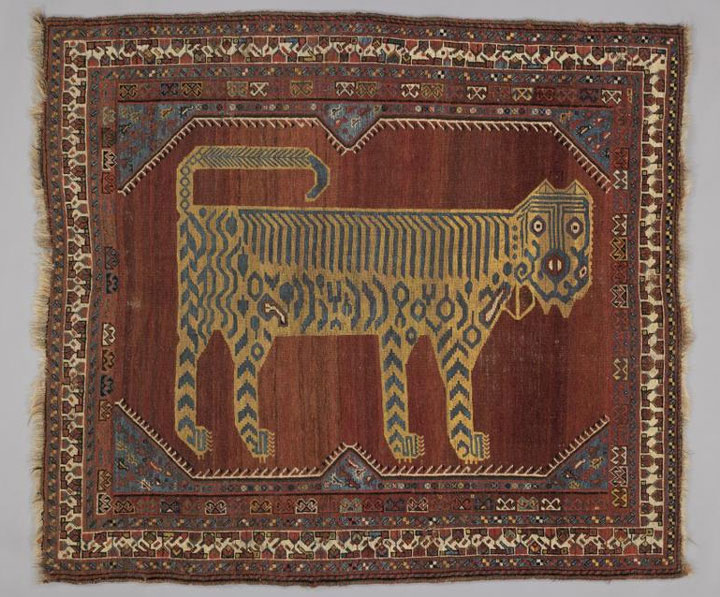 Southwestern Iran - Khamseh Lion Rug - 1800s