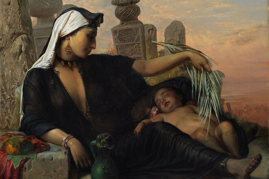Elisabeth Jerichau Baumann - An Egyptian Fellah Woman with her Baby - 1872