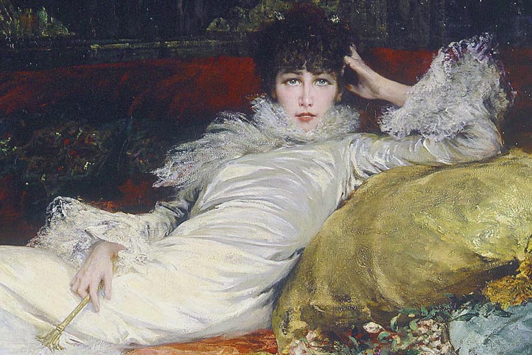 Georges Clairin - Portrait de Sarah Bernhardt - detail