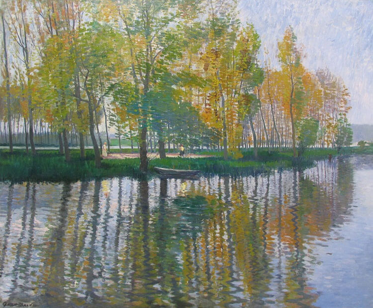 Gerrit Willem van Blaaderen - Aan de Seine bij Samois - 1908