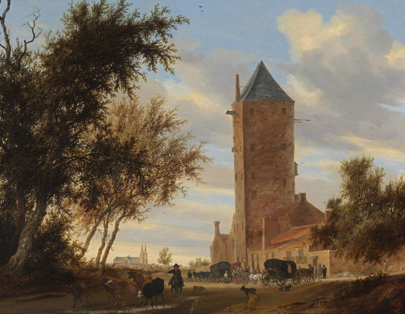 Salomon van Ruysdael - Landscape with Utrecht Plompetoren c1660