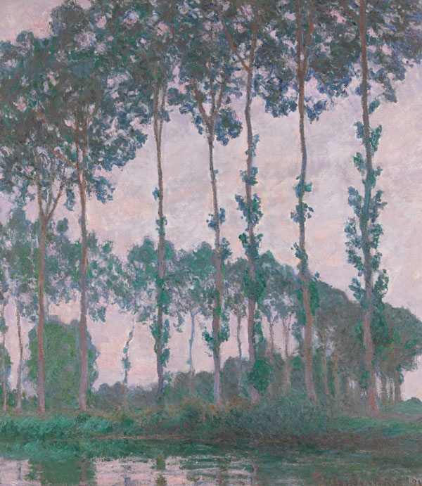Claude Monet - Peupliers au bord de lEpte temps couvert - 1891
