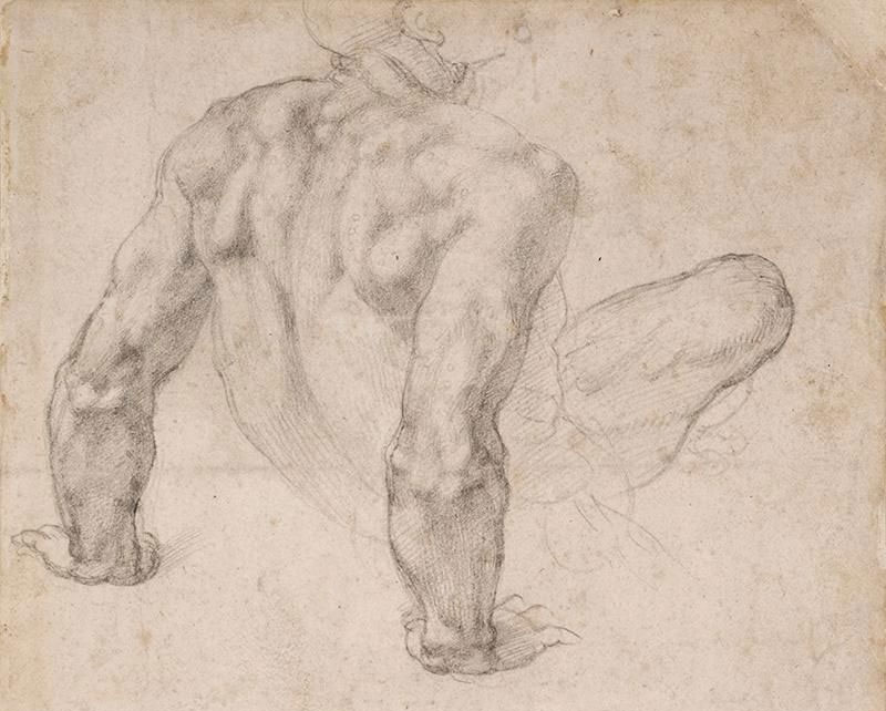 Michelangelo - Study for The Last Judgement - detail - 1540