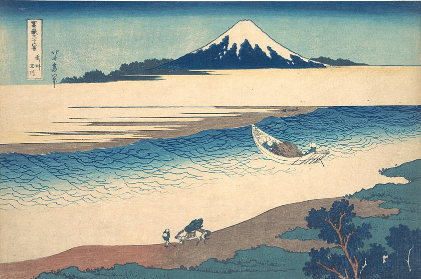 Hokusai - Tama River in Musashi Province