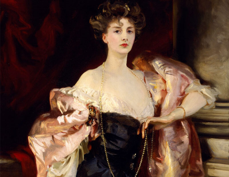 John Singer Sargent - Portrait of Lady Helen Vincent - detail - 1904