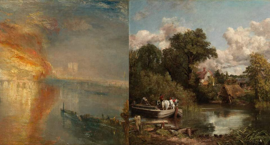 JMW Turner - The Burning - John Constable - The White Horse